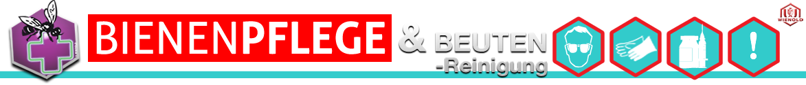 Bienenpflege und Beutenreinigung