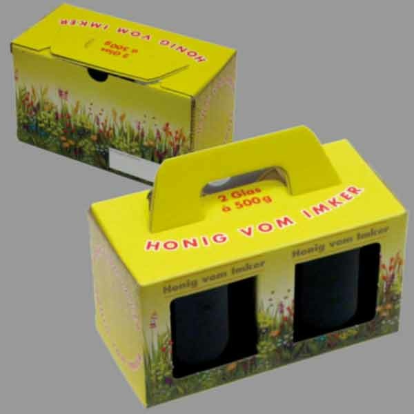 Tragepack "Blumenwiese" für 2 x 500 g-Gläser