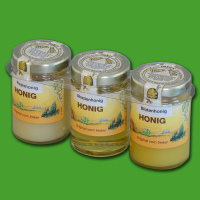 Das Honig-Trio, bestehend aus Raps-, Akazien- und...