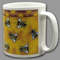 Keramik-Becher mit Bienendekor