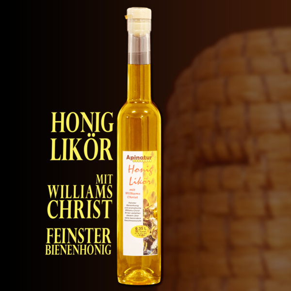 Honig - Likör mit Williams Christ 30 % vol.  0,35 ltr-Fl.