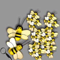 Diese liebevoll gestalteten Holz-Klebebienchen (50...