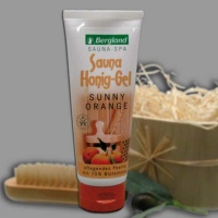 Das Sunny-Orange Sauna Honig-Gel mit einer zarten,...