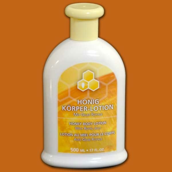 Die Honig-Körperlotion mit Gelee-Royale ist eine leichte Lotion, die Ihre Haut mit wertvollem Honig und Gelee-Royale versorgt. Sie pflegt und schützt die Haut, während sie gleichzeitig einen feinen, angenehmen Honigduft hinterlässt.