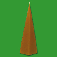 Kerzenform "Pyramide glatt, 6-eckig"  16 x 6cm