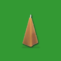 Kerzenform "Pyramide rau"  8,5 x 3,5cm