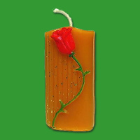 Die Zierkerze mit Rose, klein-Gießform (8,5 x 4 cm)...