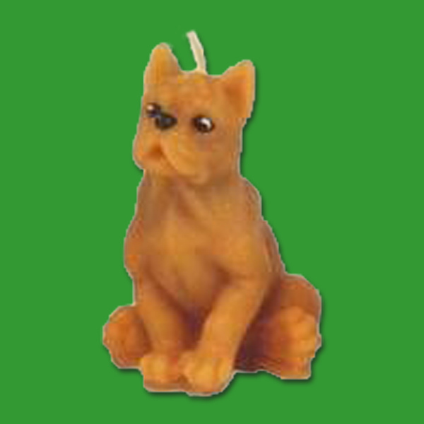 Diese Kerzengießform zeigt einen Hund und hat eine Größe von 7 x 5 cm mit einem Wachsgewicht von 56 g. Sie eignet sich hervorragend für kleinere, detailreiche Tierkerzen.