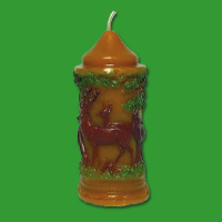 Die zierliche Kerzengießform „Rehe“...