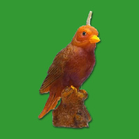Diese „Vogel“-Kerzengießform mit einer...