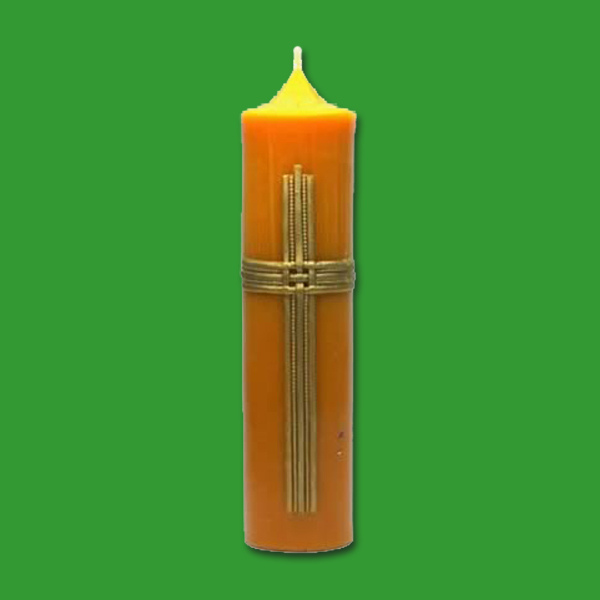 Ein starkes Zeichen: Die Stumpenkerzen-Gießform „Kreuz“ eignet sich ideal für Wachskunstwerke im christlichen Kontext. Mit einem beeindruckenden Wachsgewicht von 488 g.