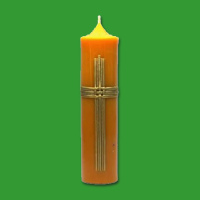 Kerzenform "Stumpen Kreuz"  24 x 5,5cm