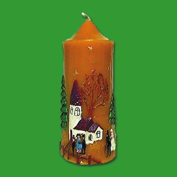 Die Landschaft mit Kirche als Kerzengießform bringt besinnliche Motive in Ihre Kerzen. Eine große, eindrucksvolle Kerze, die als Mittelpunkt Ihrer Weihnachtsdekoration dient.