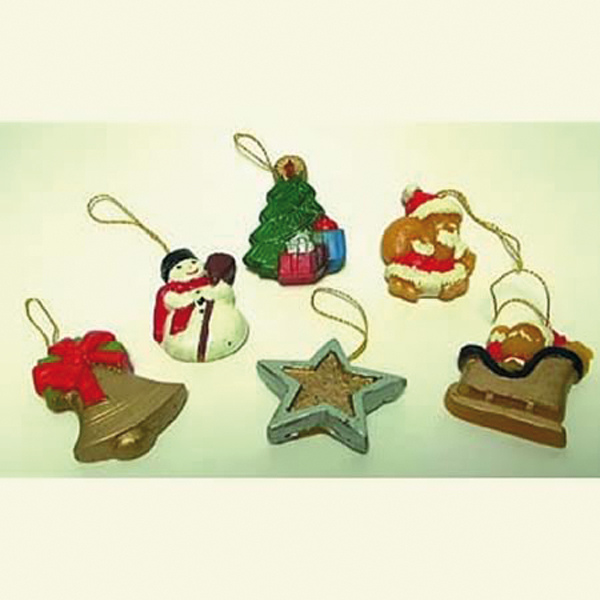 Dieses 6er-Set an Baumschmuck-Gießformen ist ideal, um individuelle Anhänger für Ihren Weihnachtsbaum herzustellen. Die Formen bieten vielseitige Designs, die jeden Baum schmücken.