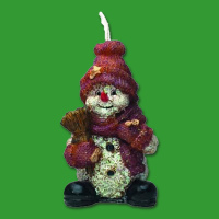 Mit der Kerzengießform „Schneemann,...