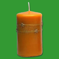 Kerzenform "Stumpen mit Sternen"  10 x 5,5 cm