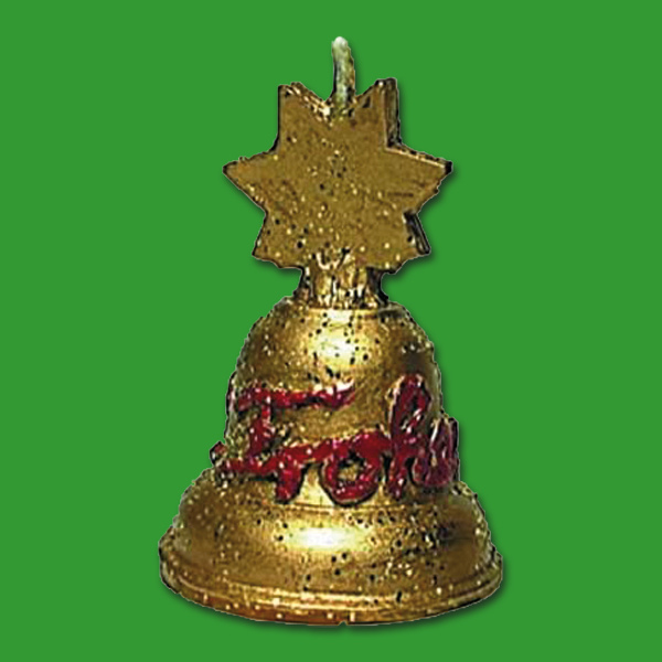 Diese Silikonform Glocke -Frohes Fest- ermöglicht das Gießen von dekorativen Glockenkerzen. Ideal für stimmungsvolle Weihnachtsdekorationen.