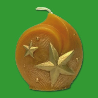 Diese Silikonform Zierkerze flach mit Stern...
