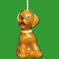 Diese Kerzengießform in Form eines Hundes ist ideal...