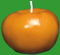 Diese Kerzengießform für einen Apfel als Kerze...