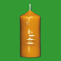 Gießform "Kerze mit Baumrelief"