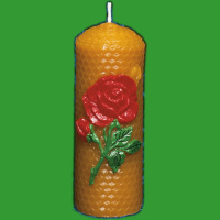 Die Wabenkerze mit Rosenmotiv Kerzengießform ist...