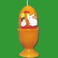 Die Gießform für das Osterei mit Relief und...