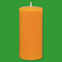 Die Gießform Kerze mit Längsrillenstruktur...