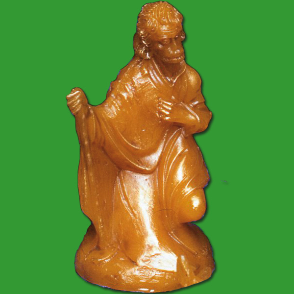 Mit der Gießform „Josef, Krippenfigur“ gestalten Sie authentische Kerzen. 10 x 6 cm groß, wiegt die fertige Figur ca. 70 g – perfekt für Ihre Krippenszene.