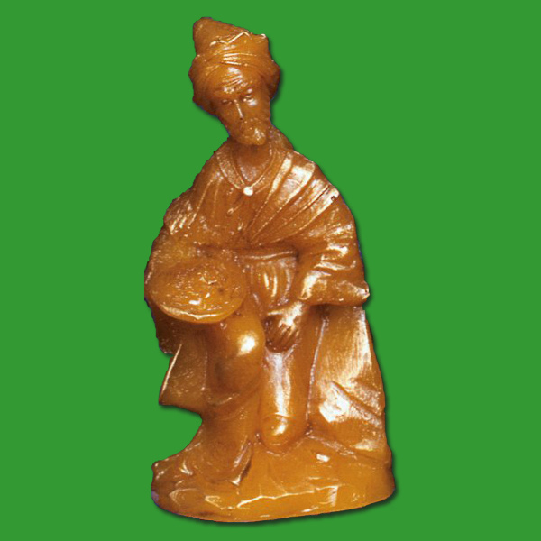 Gießen Sie mit der Gießform „König, Krippenfigur“ eine majestätische Kerze von 11 x 5 cm und ca. 55 g Gewicht – ein edles Element für Ihre Weihnachtskrippe.