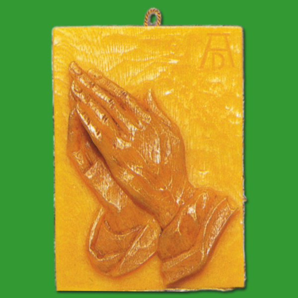 Das „Betende Hände“-Relief vereint Andacht und Eleganz. Diese Gießform ist ideal für persönliche und spirituelle Geschenke.