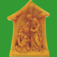 Die Weihnachtskrippe aus dieser Gießform verbindet...