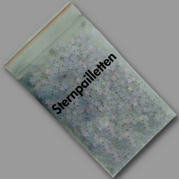 Weiße Sternpailetten, 10 g, die Eleganz und Licht in Ihre Kerzenkunst bringen. Perfekt für festliche und stilvolle Designs.