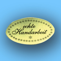 Selbstklebende Etiketten „Echte Handarbeit“:...