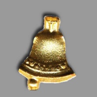 Glöckchen in Gold oder Silber als Kerzenverzierung...