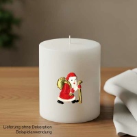 Kerzenverzierung "Weihnachtsmann", bunt,