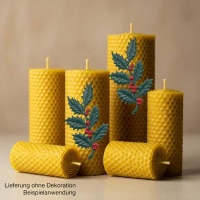 Kerzenverzierung "Stechpalmenzweig",...