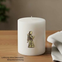 Kerzenverzierung "Engelchen" weiß/gold