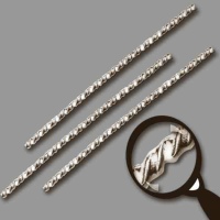 Kerzenverzierung "Deko - Borte", silber