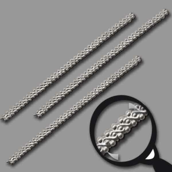 Kerzenverzierung "Deko - Borte", silber