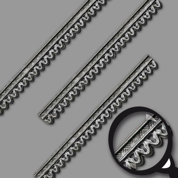 Kerzenverzierung "Deko - Borte", silber