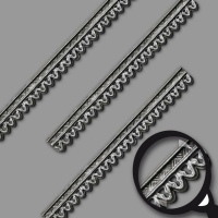 Kerzenverzierung "Deko - Borte", silber