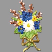 Der bunte Frühlingsstrauß mit Schleife...