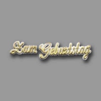 Der Schriftzug „Zum Geburtstag“ in...