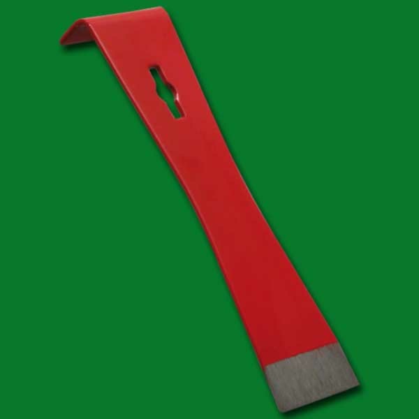 Dieser Stockmeißel aus gehärtetem Federstahl ist besonders robust und rot lackiert. Mit einer Länge von ca. 19 cm und beidseitig scharf geschliffen, bietet er eine optimale Griffigkeit und eignet sich hervorragend für die feine Arbeit in der Bienenbeute. Ideal für präzise Eingriffe.