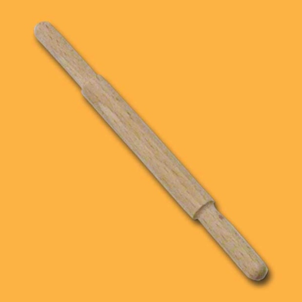 Das Formholz in der Stärke von 9 mm wird zur Herstellung von Weiselbechern aus Bienenwachs verwendet. Mit einer Länge von ca. 15,5 cm ist es beidseitig nutzbar und eine wertvolle Hilfe in der Zucht.
