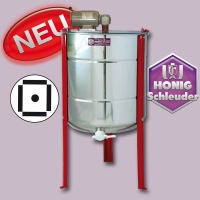 Die 4-Waben-Honigschleuder mit motorisiertem Oberantrieb...