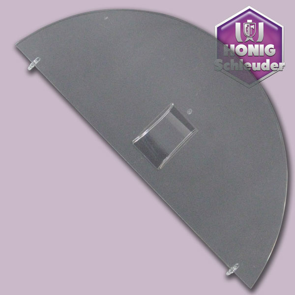 Diese Plexiglasdeckelhälfte ist ein Ersatzteil für die 8126-Honigschleuder. Sie garantiert Schutz und Langlebigkeit und passt nahtlos auf die Schleuder.