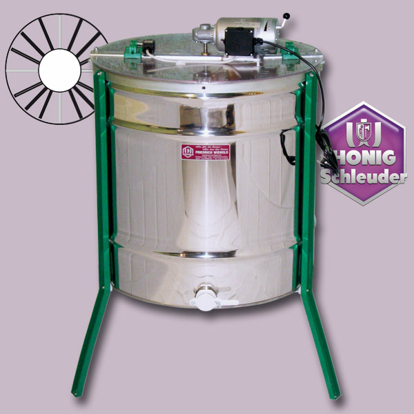 Diese robuste 12-Waben-Radial-Honigschleuder aus Edelstahl ist ein unverzichtbares Werkzeug für professionelle und passionierte Imker*innen. Der geräumige Kessel mit 65 cm Durchmesser und praktischem Plexi-Deckel erlaubt müheloses Arbeiten, während der leistungsstarke 110W-Motor eine effiziente Schleuderung gewährleistet. Perfekt für hohe Erträge und langlebige Nutzung.