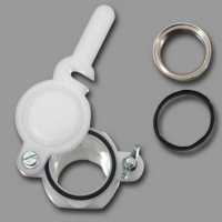 Plastik-Quetschhahn mit Pl.-Gegenmutter